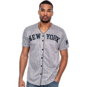 True Rock Gray New York Pinstripe Style Baseball J